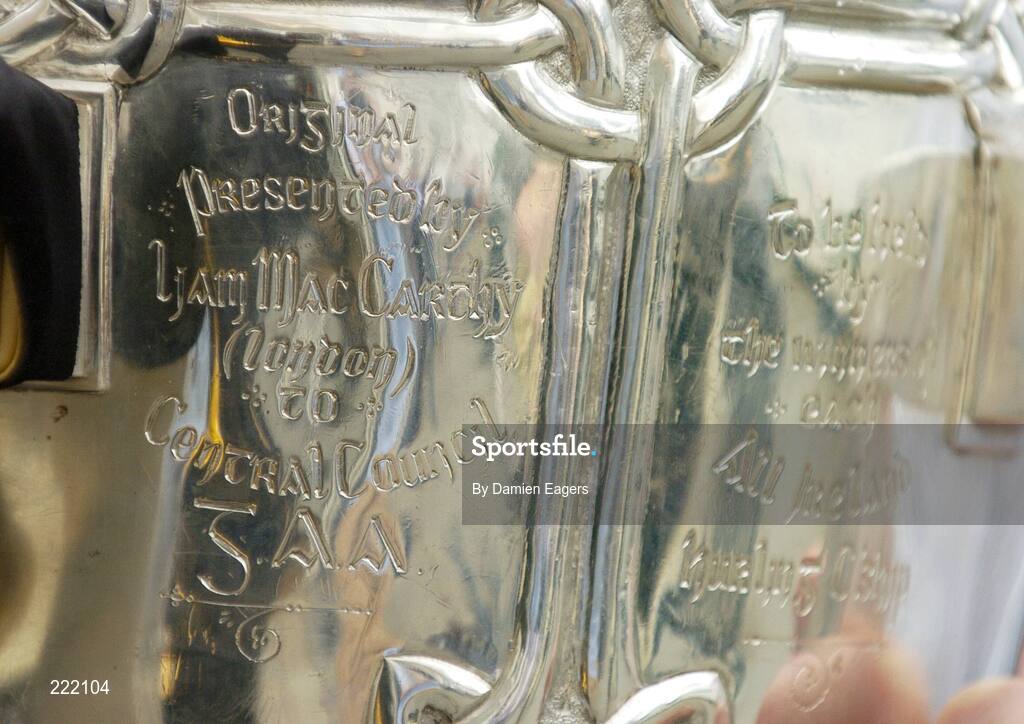 3 September 2006; A detail on the Liam MacCarthy cup showing the correct spelling. Guinness All-Ireland Senior Hurling Championship Final, Cork v Kilkenny, Croke Park, Dublin. Picture credit: Damien Eagers / SPORTSFILE