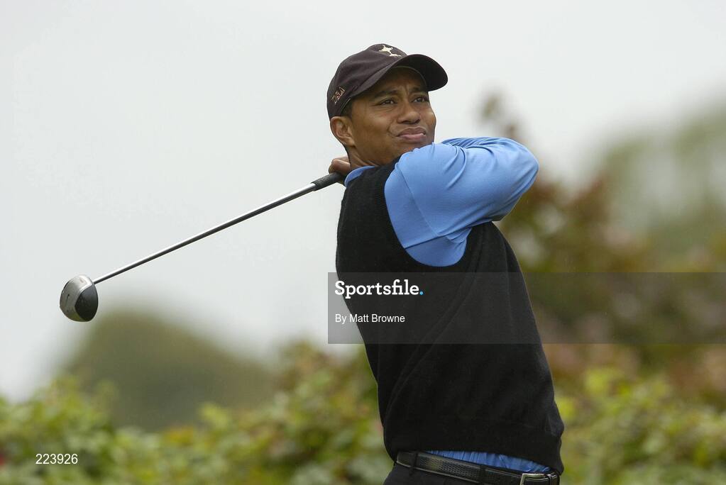 23 September 2006; Tiger Woods, Team USA 2006, watches his drive from the 11th tee box during Saturday morning's four-ball matches. 36th Ryder Cup Matches, K Club, Straffan, Co. Kildare, Ireland. Picture credit: Matt Browne / SPORTSFILE