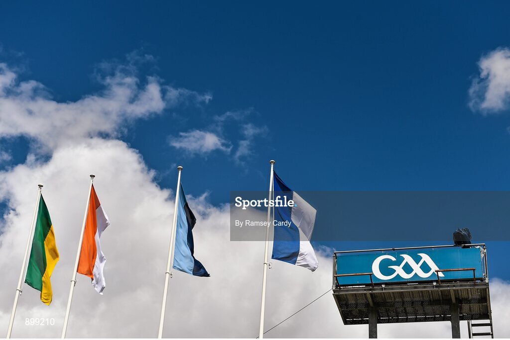 9 August 2014; A general view of the four competing counties flags before today's games. GAA Football All-Ireland Senior Championship, Quarter-Final, Donegal v Armagh, Croke Park, Dublin. Picture credit: Ramsey Cardy / SPORTSFILE