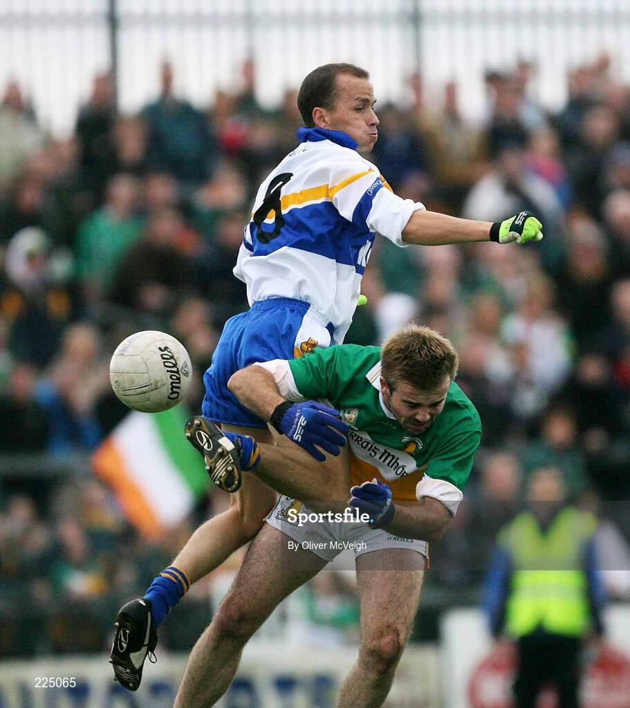 8 October 2006; Pascal Canavan, Errigal Ciaran, in action against Paul Hughes, Carrickmore. WJ Dolan Tyrone Senior Football Championship Final Replay, Errigal Ciaran v Carrickmore, Healy Park, Omagh, Co Tyrone. Picture credit: Oliver McVeigh / SPORTSFILE