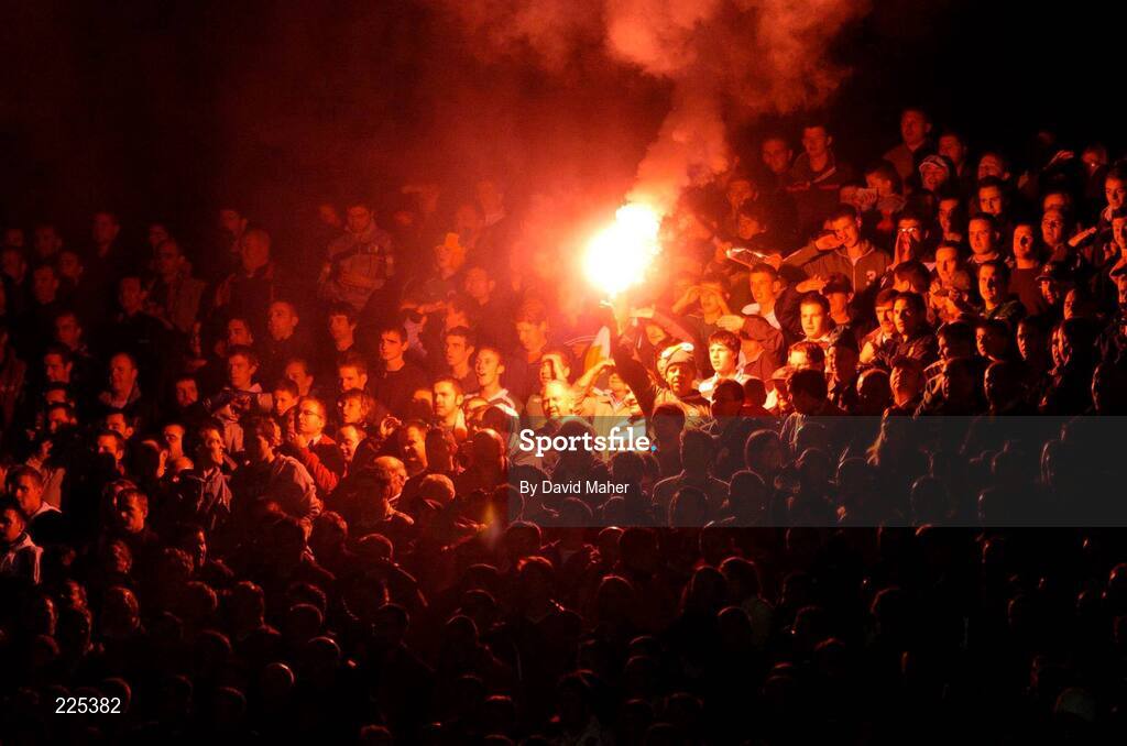 11 October 2006; Republic of Ireland supporters celebrate after Kevin Kilbane had scored his side's goal. Euro 2008 Championship Qualifier, Republic of Ireland v Czech Republic, Lansdowne Road, Dublin. Picture credit: David Maher / SPORTSFILE