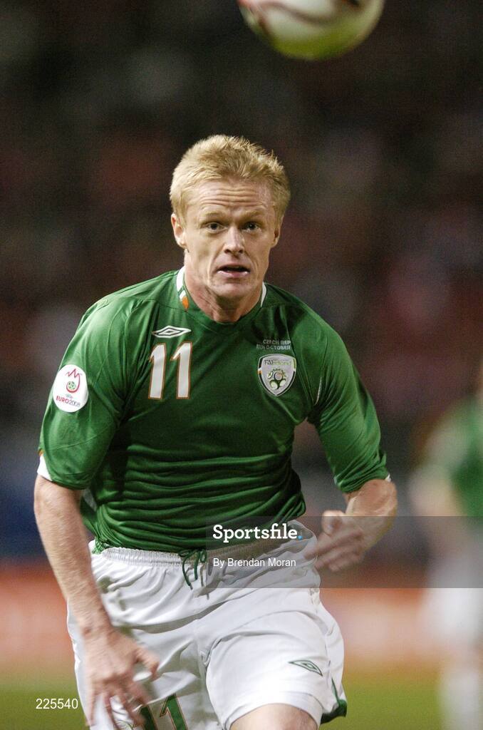 11 October 2006; Damien Duff, Republic of Ireland. Euro 2008 Championship Qualifier, Republic of Ireland v Czech Republic, Lansdowne Road, Dublin. Picture credit: Brendan Moran / SPORTSFILE