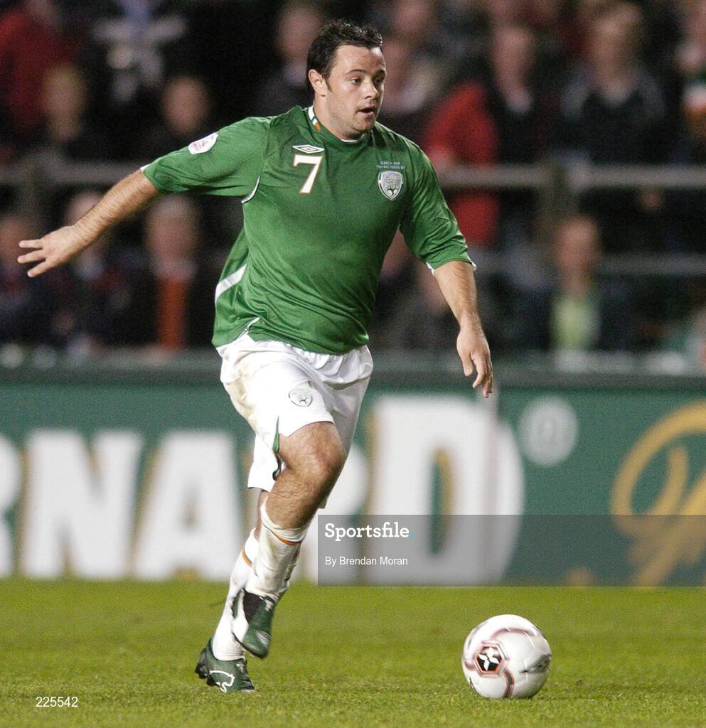 11 October 2006; Andy Reid, Republic of Ireland. Euro 2008 Championship Qualifier, Republic of Ireland v Czech Republic, Lansdowne Road, Dublin. Picture credit: Brendan Moran / SPORTSFILE