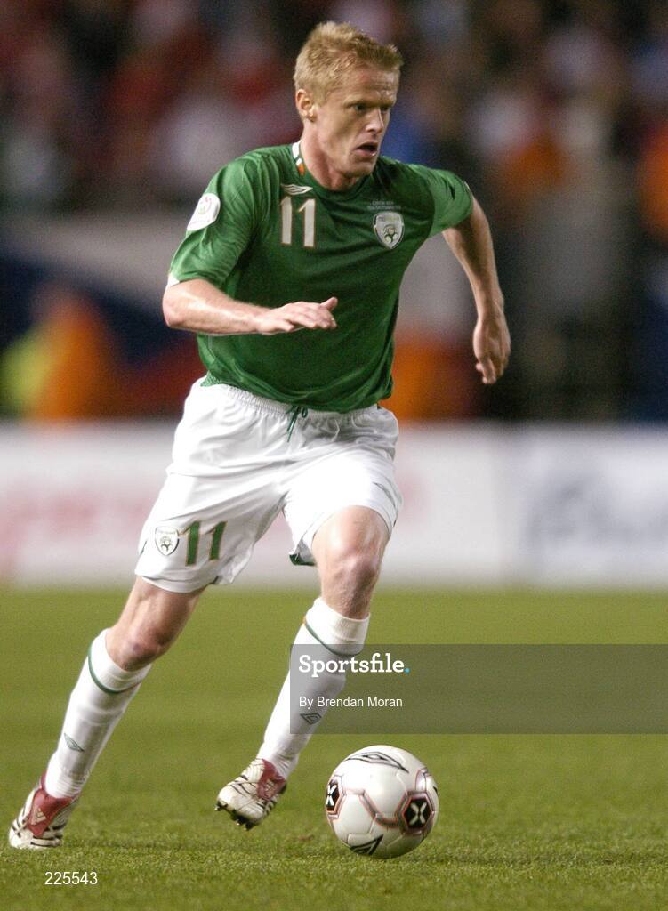 11 October 2006; Damien Duff, Republic of Ireland. Euro 2008 Championship Qualifier, Republic of Ireland v Czech Republic, Lansdowne Road, Dublin. Picture credit: Brendan Moran / SPORTSFILE
