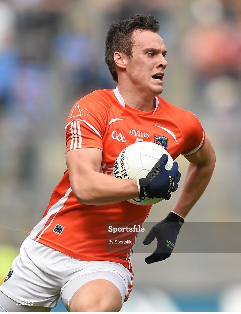 9 August 2014; Mark Shields, Armagh. GAA Football All-Ireland Senior Championship, Quarter-Final, Donegal v Armagh, Croke Park, Dublin. Photo by Sportsfile