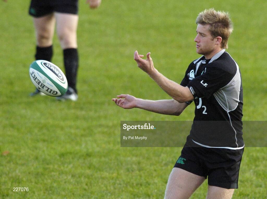 31 October 2006; Luke Fitzgerald in action during Ireland rugby squad training. St. Gerard's School, Bray, Co. Wicklow. Picture credit: Pat Murphy / SPORTSFILE