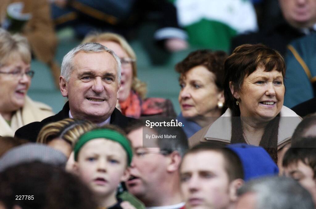 5 November 2006; An Taoisheach Bertie Ahern T.D, watches on during the game. Coca-Cola International Rules Series 2006, Second Test, Ireland v Australia, Croke Park, Dublin. Picture credit: David Maher / SPORTSFILE