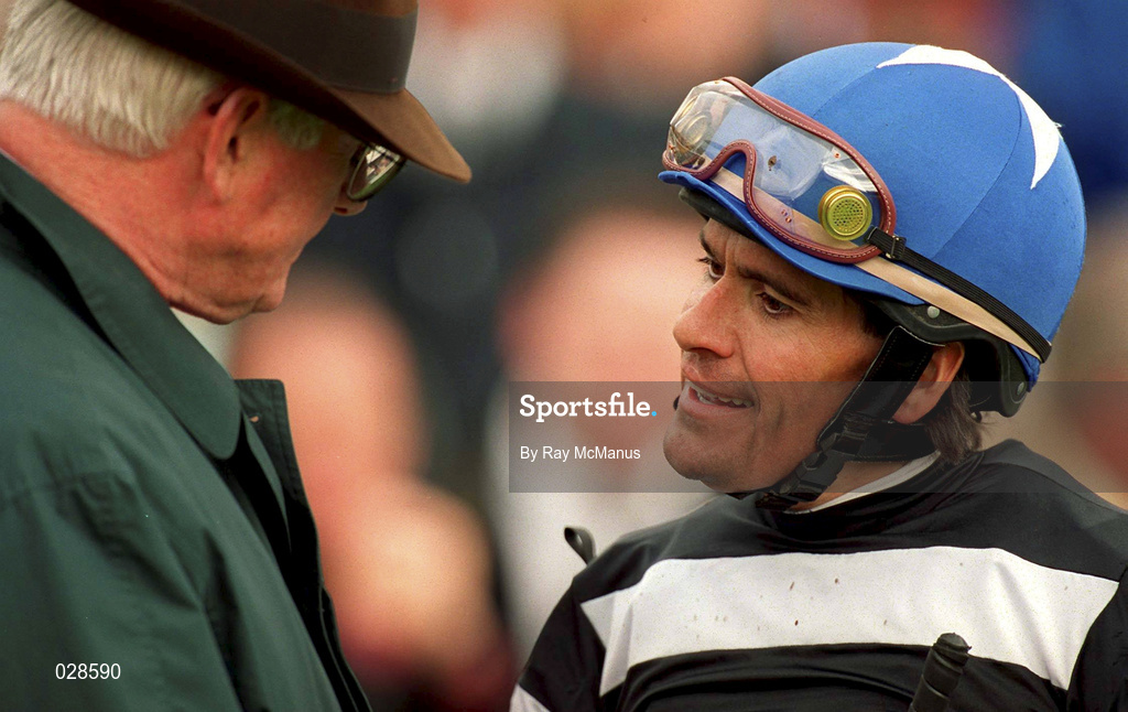 11 September 1999; Jockey Cash Asmussen during horse racing at Leopardstown Racecourse in Dublin. Photo by Ray McManus/Sportsfile