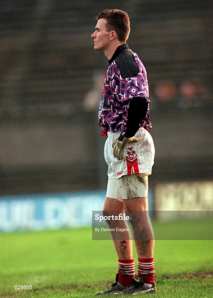 31 October 1999; Louth goalkeeper Colm Nally during the National Football League match between Offaly and Louth at O'Connor Park in Tullamore, Offaly. Photo by Damien Eagers/Sportsfile