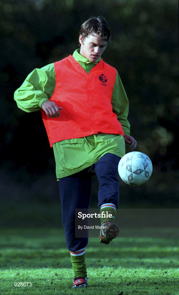 29 October 1999; Darryl McMahon during a Republic of Ireland U16 squad training session in Dublin. Photo by David Maher/Sportsfile