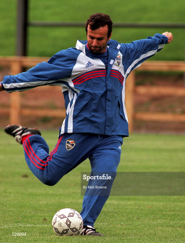 31 August 1999; Dejan Savicevic during a Yugoslavia Training Session at Belfield Park in Dublin. Photo by Matt Browne/Sportsfile