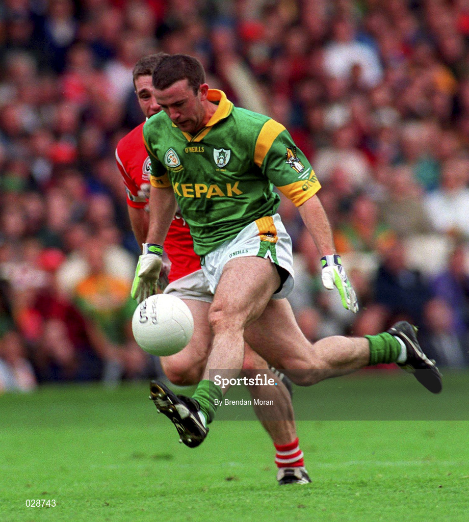 26 September 1999; Evan Kelly of Meath during the GAA Football All-Ireland Senior Championship Final match between Meath and Cork at Croke Park in Dublin. Photo by Brendan Moran/Sportsfile