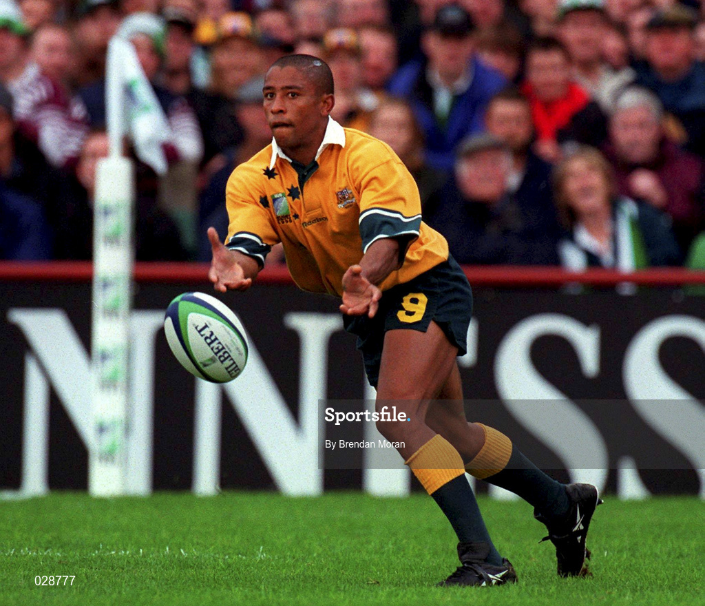10 October 1999; George Gregan of Australia during the Rugby World Cup Pool E match between Ireland and Australia at Lansdowne Road in Dublin. Photo by Brendan Moran/Sportsfile
