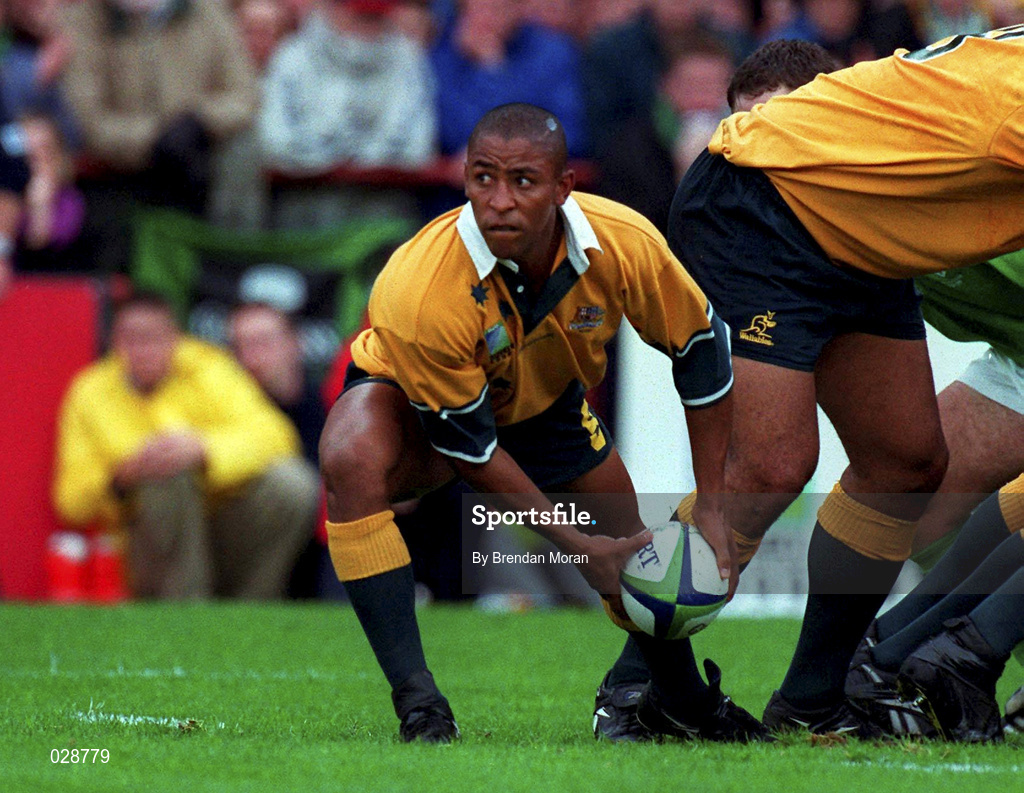 10 October 1999; George Gregan of Australia during the Rugby World Cup Pool E match between Ireland and Australia at Lansdowne Road in Dublin. Photo by Brendan Moran/Sportsfile