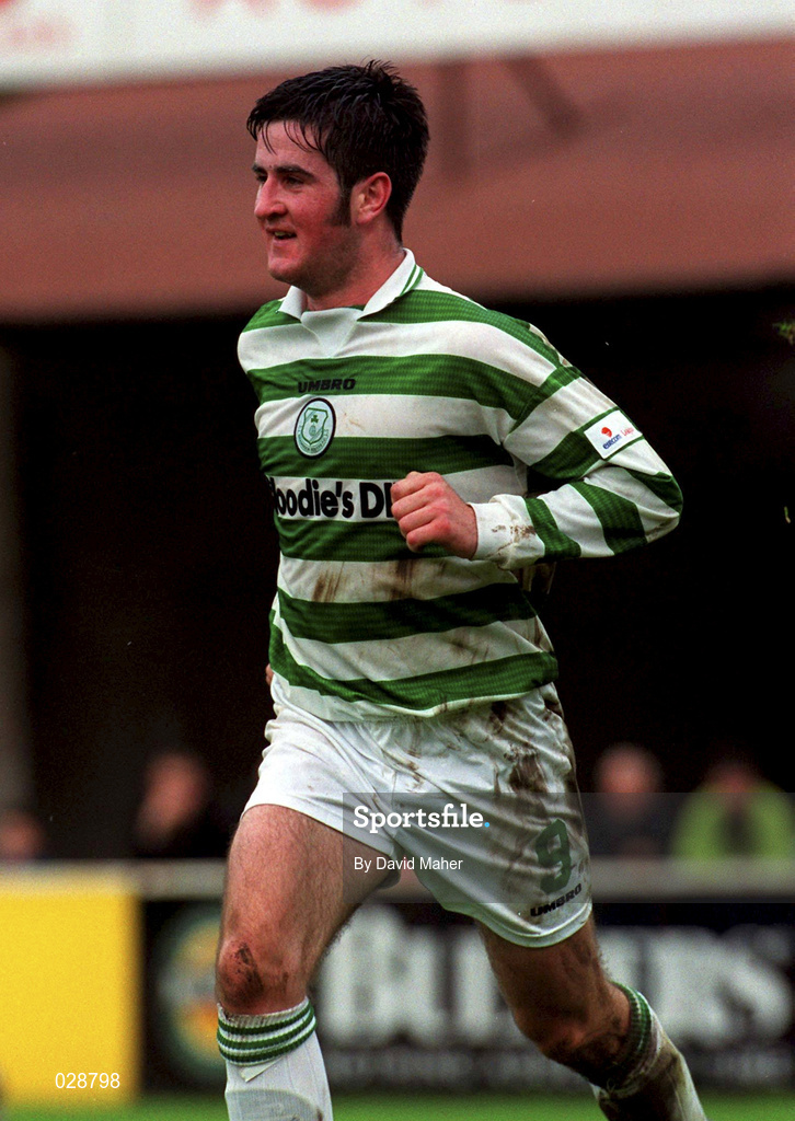 24 October 1999; Graham Lawlor of Shamrock Rovers during the Eircom League Premier Division match between St Patrick's Athletic and Shamrock Rovers at Richmond Park in Dublin. Photo by David Maher/Sportsfile