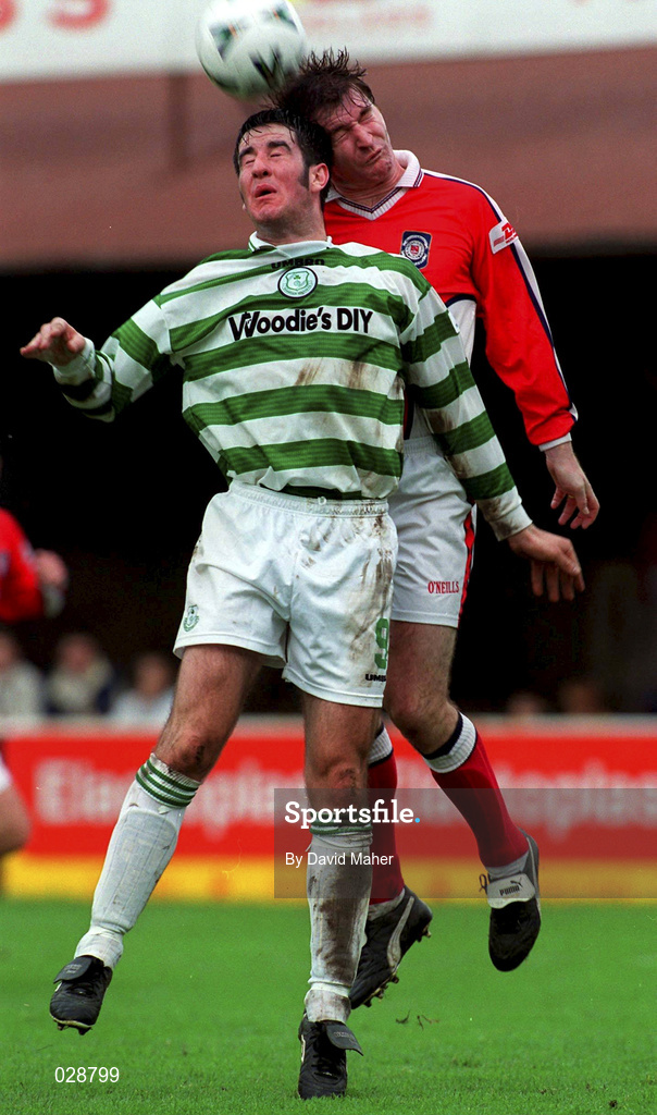 24 October 1999; Graham Lawlor of Shamrock Rovers during the Eircom League Premier Division match between St Patrick's Athletic and Shamrock Rovers at Richmond Park in Dublin. Photo by David Maher/Sportsfile