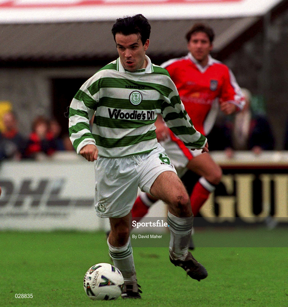 24 October 1999; Jason Colwell of Shamrock Rovers during the Eircom League Premier Division match between St Patrick's Athletic and Shamrock Rovers at Richmond Park in Dublin. Photo by David Maher/Sportsfile