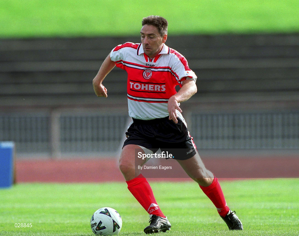 26 September 1999; Sligo Rovers player manager Jim McInally during the Eircom League Premier Division match between Shamrock Rovers and Sligo Rovers at Morton Stadium in Dublin. Photo by Damien Eagers/Sportsfile