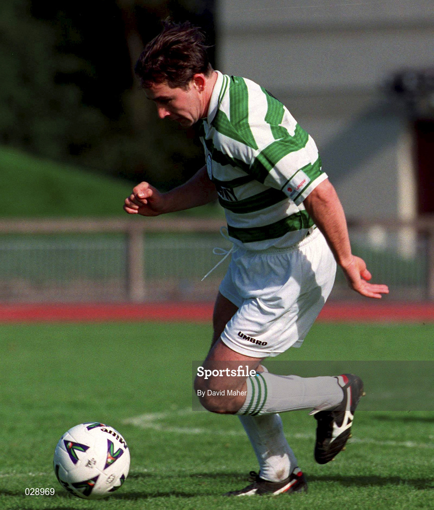 24 October 1999; Matt Britton of Shamrock Rovers during the Eircom League Premier Division match between St Patrick's Athletic and Shamrock Rovers at Richmond Park in Dublin. Photo by David Maher/Sportsfile