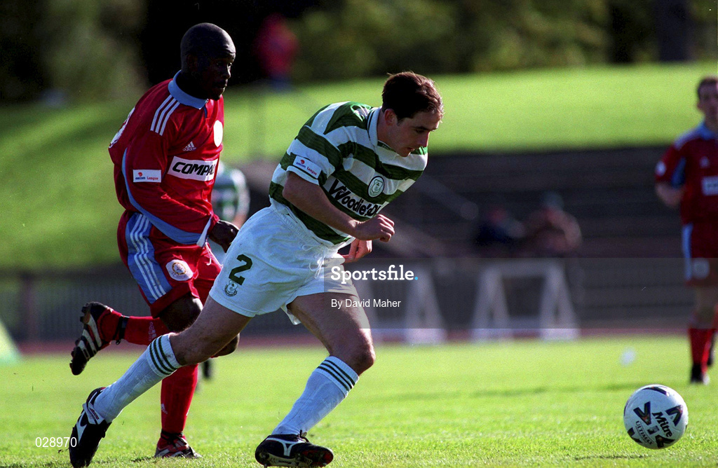 24 October 1999; Matt Britton of Shamrock Rovers during the Eircom League Premier Division match between St Patrick's Athletic and Shamrock Rovers at Richmond Park in Dublin. Photo by David Maher/Sportsfile