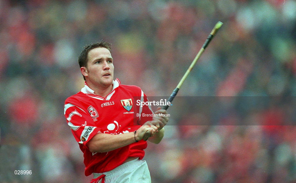 12 September 1999; Michael O'Connell of Cork during the All Ireland Senior Hurling Championship Final match between Cork and Kilkenny at Croke Park in Dublin. Photo by Brendan Moran/Sportsfile