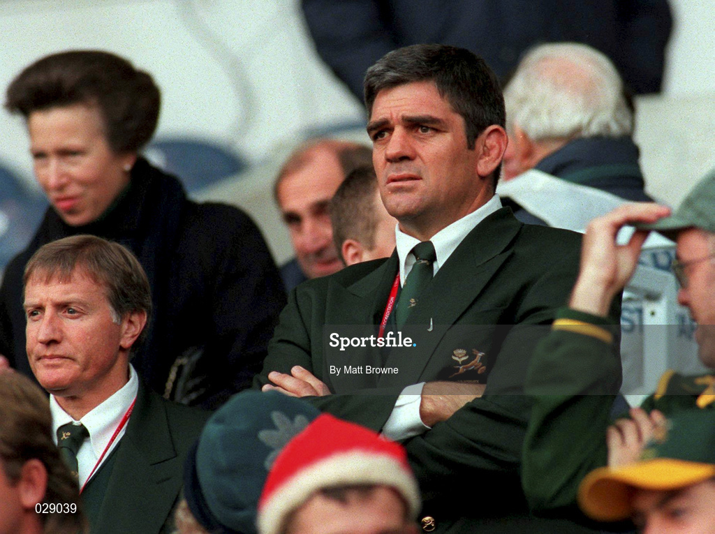 3 October 1999; South Africa head coach Nick Mallet during the Rugby World Cup Pool A match between Scotland and South Africa at Murrayfield Stadium in Edinburgh, Scotland. Photo by Matt Browne/Sportsfile