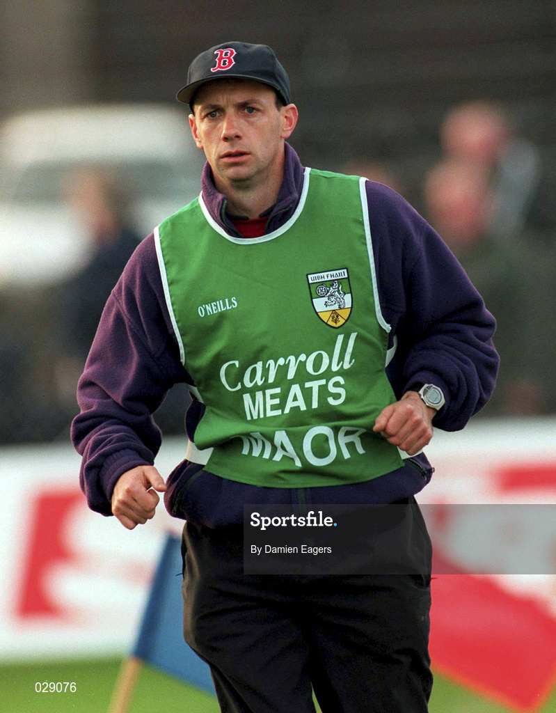 31 October 1999; Offaly manager Padraig Nolan during the National Football League match between Offaly and Louth at O'Connor Park in Tullamore, Offaly. Photo by Damien Eagers/Sportsfile