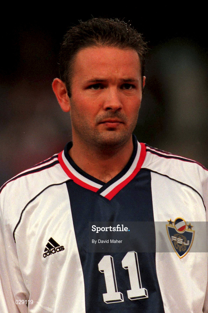 1 September 1999; Sinisa Mihajlovic of Yugoslavia during the UEFA European Championships Qualifier match between Republic of Ireland and Yugoslavia at Lansdowne Road in Dublin. Photo by David Maher/Sportsfile