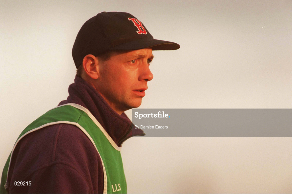 31 October 1999; Offaly manager Padraig Nolan during the National Football League match between Offaly and Louth at O'Connor Park in Tullamore, Offaly. Photo by Damien Eagers/Sportsfile
