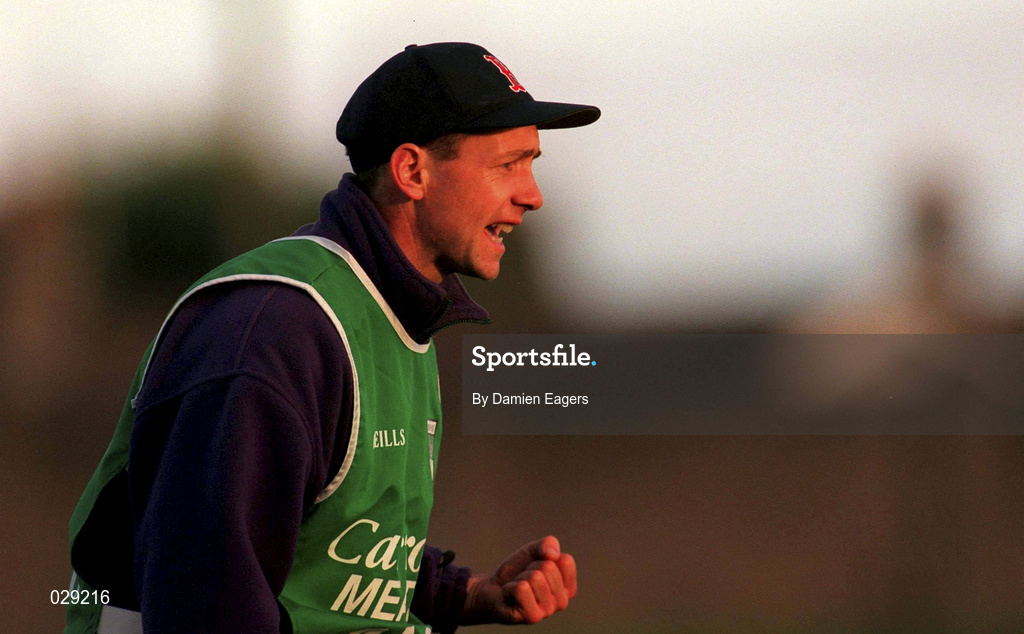 31 October 1999; Offaly manager Padraig Nolan during the National Football League match between Offaly and Louth at O'Connor Park in Tullamore, Offaly. Photo by Damien Eagers/Sportsfile