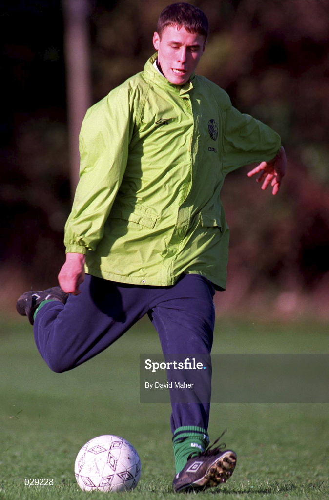 29 October 1999; Patrick McCarthy during a Republic of Ireland U16 squad training session in Dublin. Photo by David Maher/Sportsfile