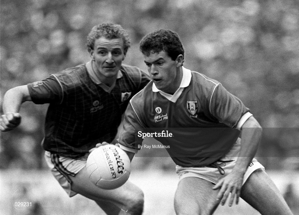 18 September 1988; Paul McGrath of Cork in action against Martin O'Connell of Meath during the All-Ireland Senior Football Championship Final between Meath and Cork at Croke Park in Dublin. Photo by Ray McManus/Sportsfile