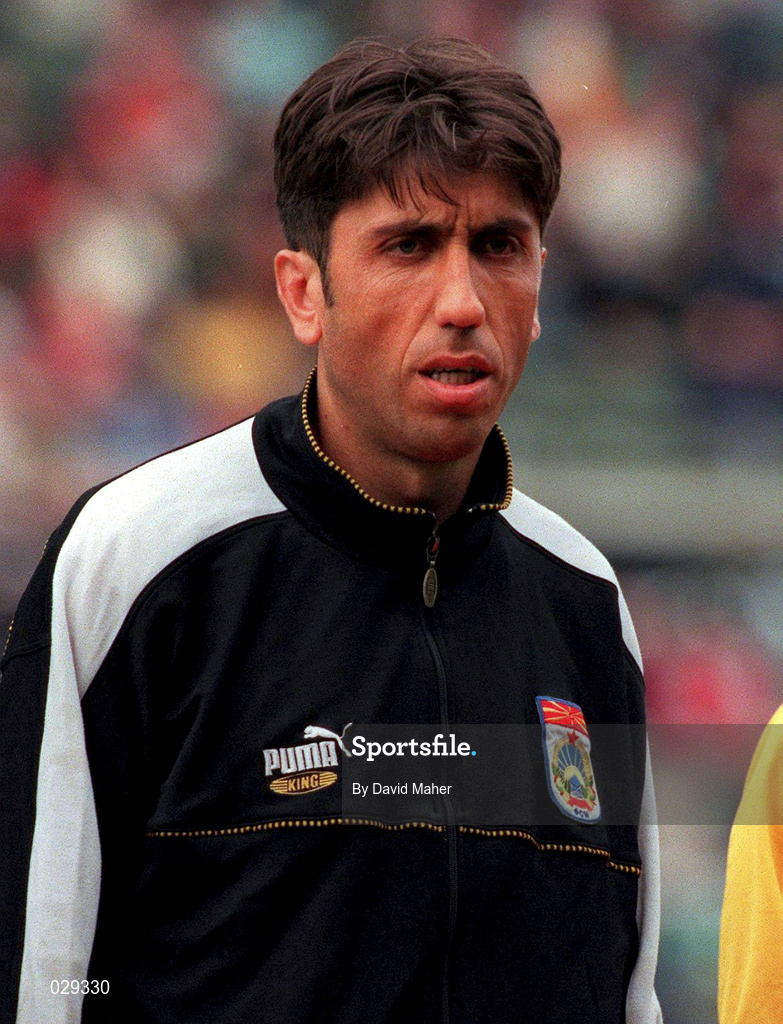 9 October 1999; Toni Micevski of Macedonia prior to the UEFA European Championships Qualifier match between FYR Macedonia v Republic of Ireland at the City Stadium in Skopje, Macedonia. Photo by David Maher/Sportsfile
