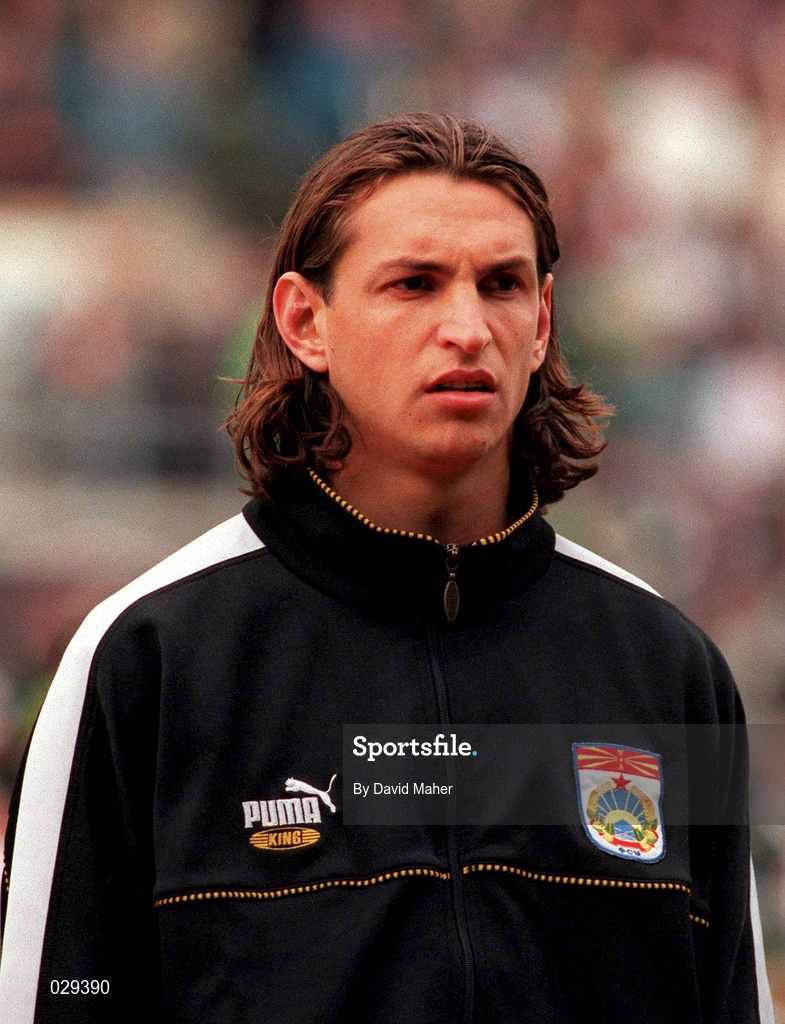 9 October 1999; Vanke Trajcev of Macedonia prior to the UEFA European Championships Qualifier match between FYR Macedonia v Republic of Ireland at the City Stadium in Skopje, Macedonia. Photo by David Maher/Sportsfile