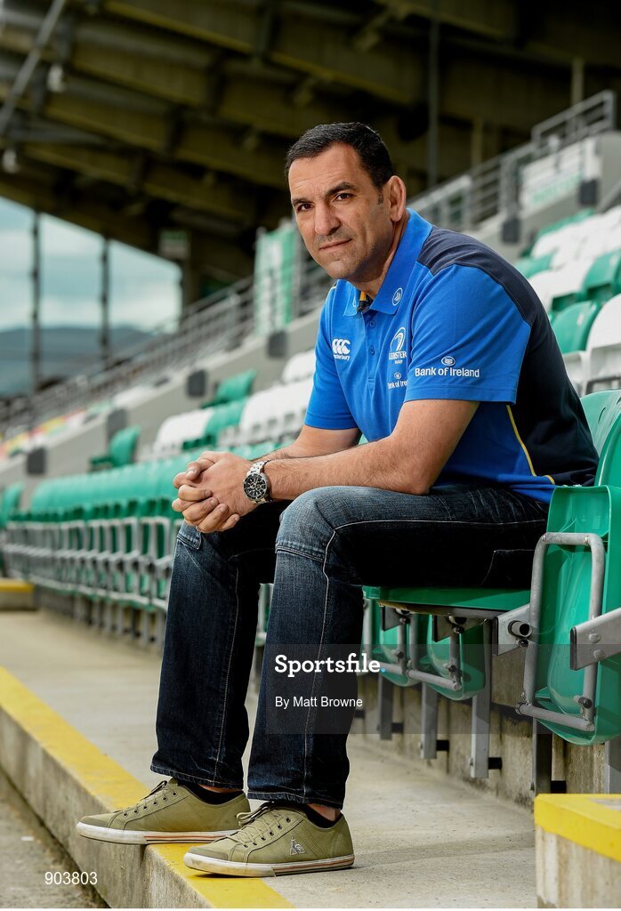20 August 2014; Marco Caputo, Leinster scrum coach, Tallaght Stadium, Tallaght, Co. Dublin. Picture credit: Matt Browne / SPORTSFILE