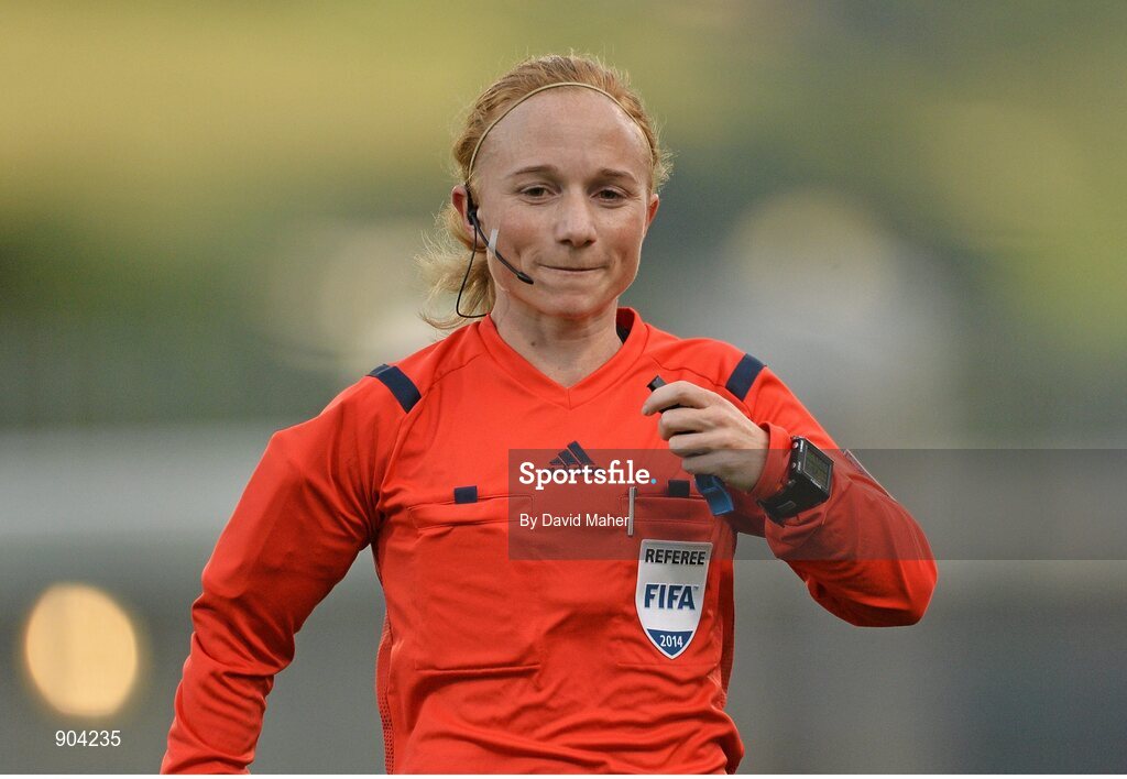 20 August 2014; Referee Linn Anderson. FIFA Women's World Cup Qualifier, Group 1, Republic of Ireland v Slovenia. Tallaght Stadium, Tallaght, Co. Dublin. Picture credit: David Maher / SPORTSFILE