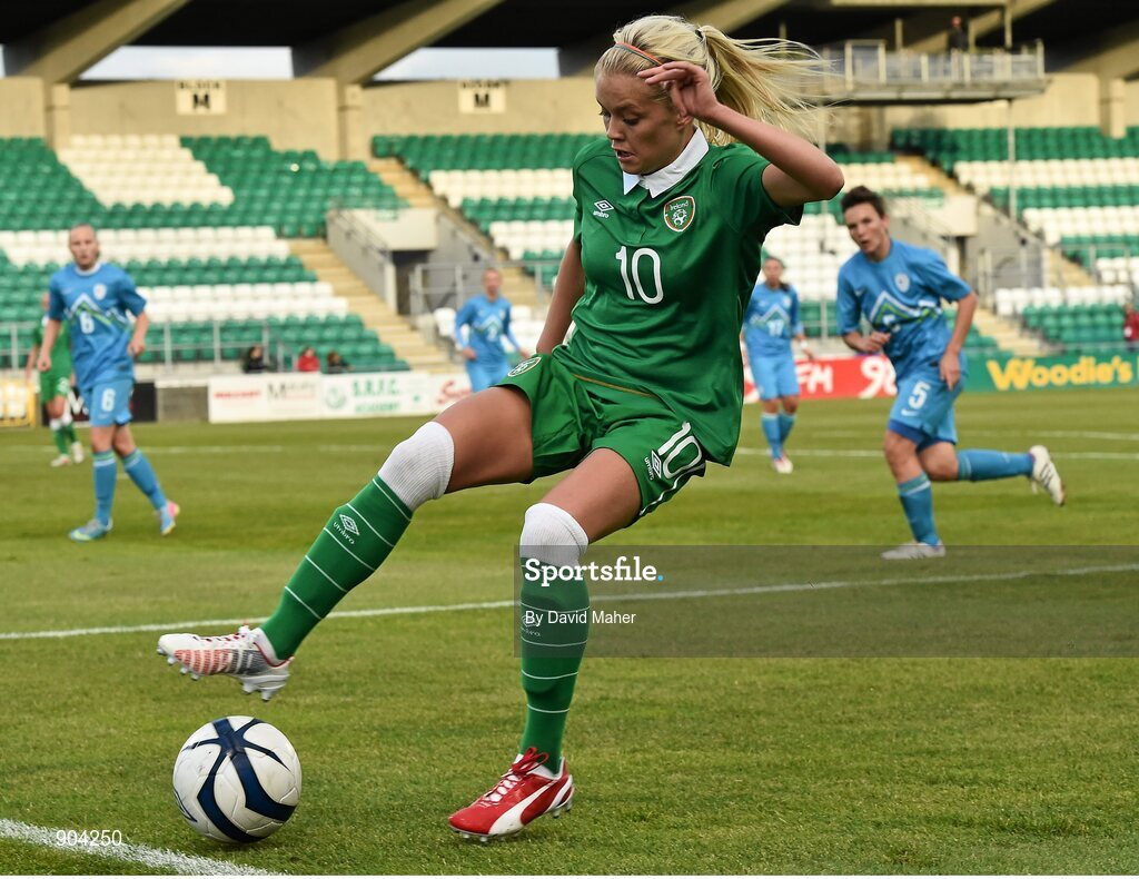 20 August 2014; Denise O'Sullivan, Republic of Ireland. FIFA Women's World Cup Qualifier, Group 1, Republic of Ireland v Slovenia. Tallaght Stadium, Tallaght, Co. Dublin. Picture credit: David Maher / SPORTSFILE