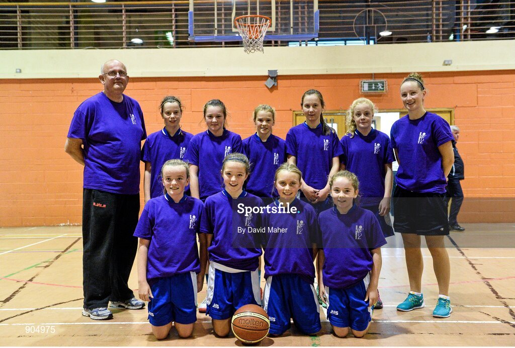 24 August 2014; Team of Oran more/Maree, Galway, representing Connacht  in the final of the Basketball Girls Under 13 Final . HSE Community Games August Festival 2014, Athlone Institute of Technology, Athlone, Co. Westmeath.  Picture credit: David Maher / SPORTSFILE
