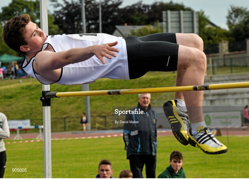 24 August 2014; Thomas Connolly, Leixlip, Co.Kildare, in action in the Boys Under 16 High Jump. HSE Community Games August Festival 2014, Athlone Institute of Technology, Athlone, Co. Westmeath.  Picture credit: David Maher / SPORTSFILE