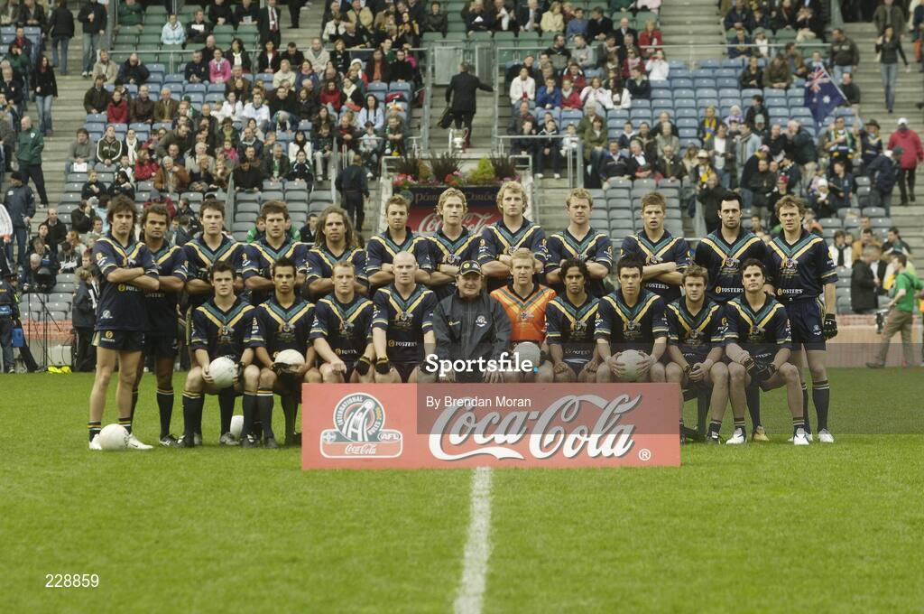 5 November 2006; The Australian team. Coca-Cola International Rules Series 2006, Second Test, Ireland v Australia, Croke Park, Dublin. Picture credit: Brendan Moran / SPORTSFILE