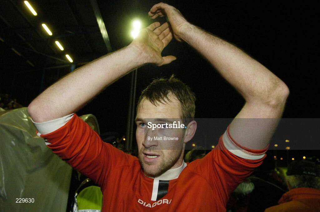 25 November 2006; Brian Kelly, Dundalk, after the final whistle. eircom League Premier Division / First Division Playoff 2nd Leg, Waterford United v Dundalk, RSC, Waterford. Picture credit: Matt Browne / SPORTSFILE