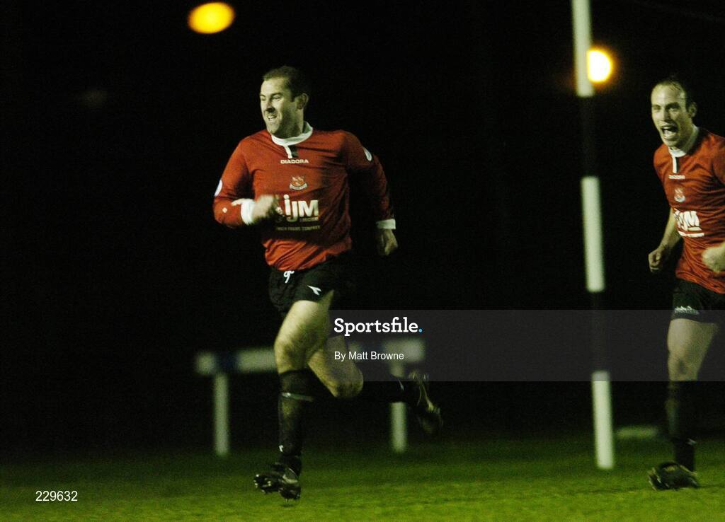 25 November 2006; Trevor Vaughan, Dundalk, celebrates his second goal against Waterford United. eircom League Premier Division / First Division Playoff 2nd Leg, Waterford United v Dundalk, RSC, Waterford. Picture credit: Matt Browne / SPORTSFILE