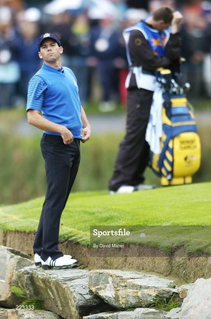 23 September 2006; Sergio Garcia, Team Europe 2006, waits to take his next shot on the 11th hole during Saturday morning's four-ball matches. 36th Ryder Cup Matches, K Club, Straffan, Co. Kildare, Ireland. Picture credit: David Maher / SPORTSFILE