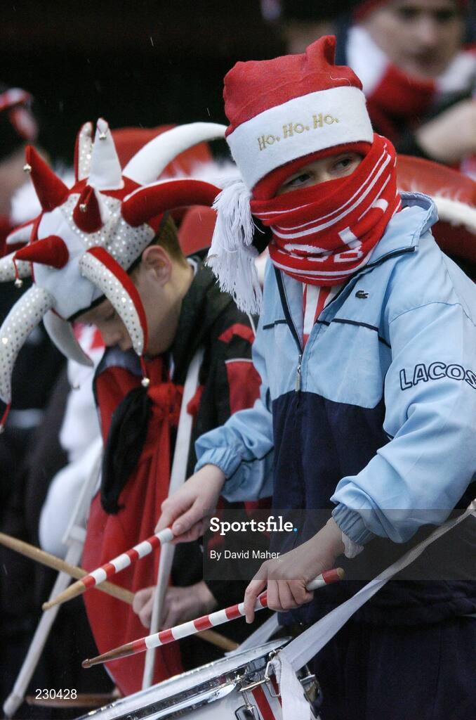 3 December 2006; Derry City supporters cheer on their team. FAI Carlsberg Senior Challenge Cup Final, Derry City v St Patrick's Athletic, Lansdowne Road, Dublin. Picture credit: David Maher / SPORTSFILE