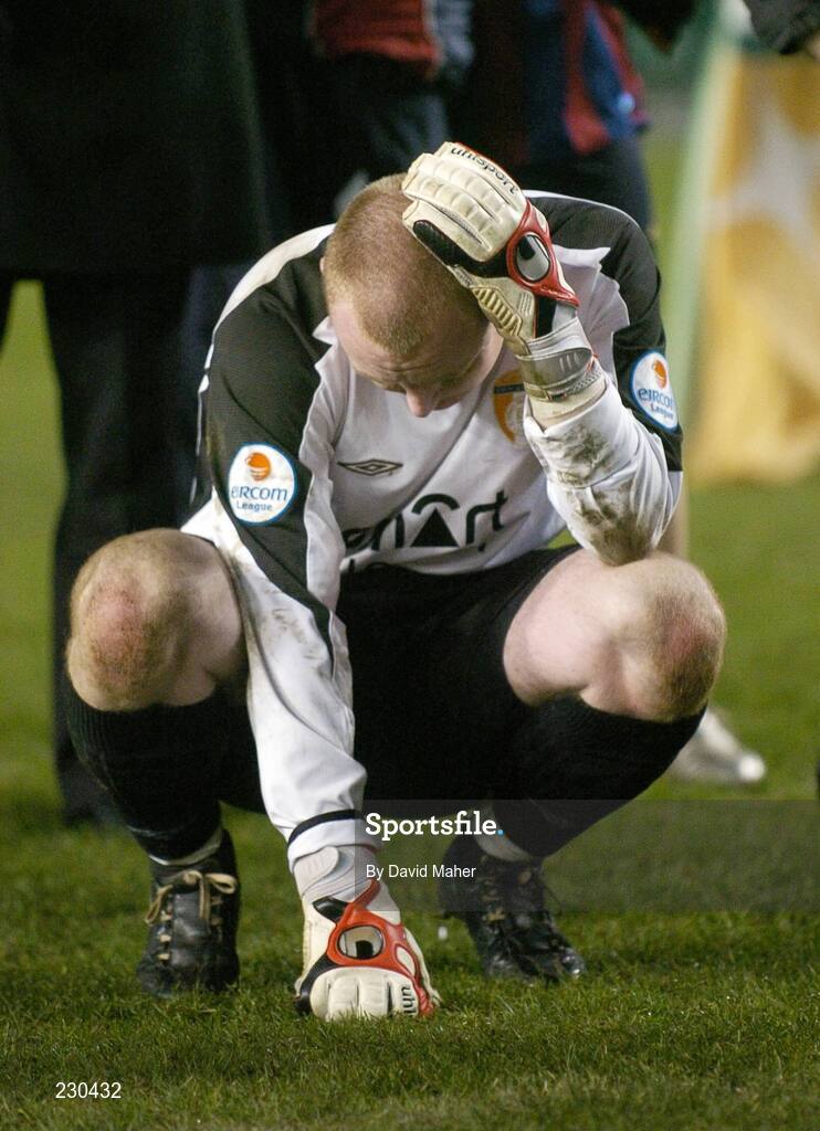 3 December 2006; A dejected Barry Ryan, St Patrick's Athletic, at the end of the game. FAI Carlsberg Senior Challenge Cup Final, Derry City v St Patrick's Athletic, Lansdowne Road, Dublin. Picture credit: David Maher / SPORTSFILE
