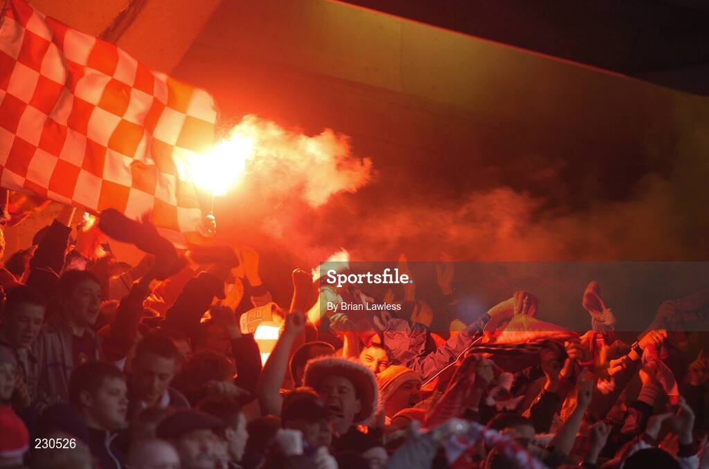 3 December 2006; St. Patrick's Athletic players celebrate a goal. FAI Carlsberg Senior Challenge Cup Final, Derry City v St Patrick's Athletic, Lansdowne Road, Dublin. Picture credit: Brian Lawless / SPORTSFILE