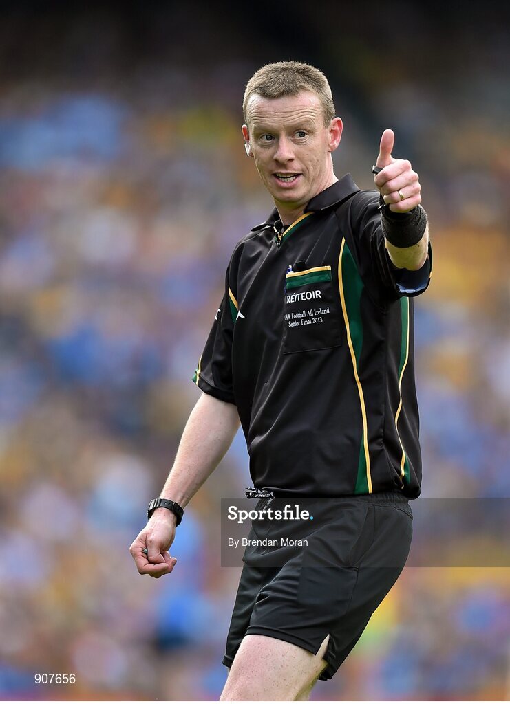31 August 2014; Referee Joe McQuillan during the game. GAA Football All Ireland Senior Championship, Semi-Final, Dublin v Donegal, Croke Park, Dublin. Picture credit: Brendan Moran / SPORTSFILE