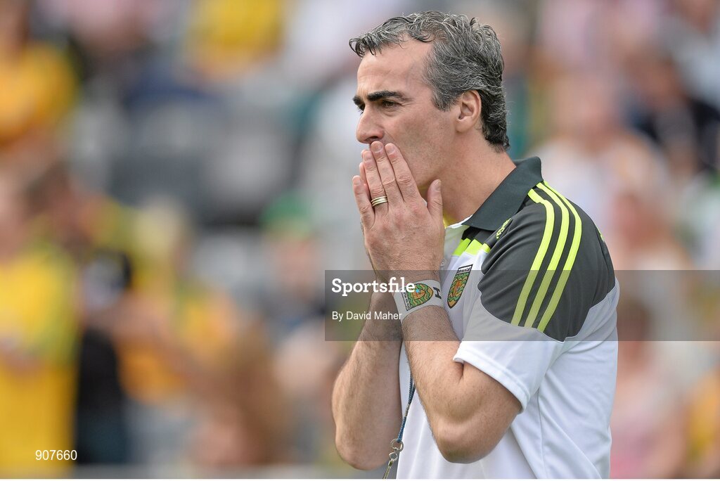31 August 2014; Donegal manager Jim McGuinness. GAA Football All Ireland Senior Championship, Semi-Final, Dublin v Donegal, Croke Park, Dublin. Picture credit: David Maher / SPORTSFILE