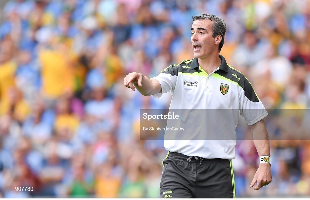 31 August 2014; Donegal manager Jim McGuinness. GAA Football All Ireland Senior Championship, Semi-Final, Dublin v Donegal, Croke Park, Dublin. Picture credit: Stephen McCarthy / SPORTSFILE