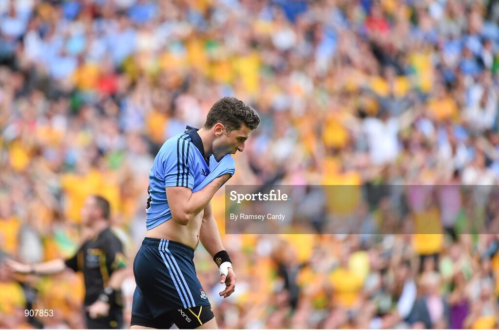 31 August 2014; Dublin's Bernard Brogan. GAA Football All Ireland Senior Championship, Semi-Final, Dublin v Donegal, Croke Park, Dublin. Picture credit: Ramsey Cardy / SPORTSFILE